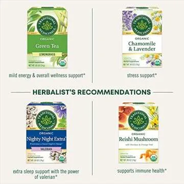 Traditional Medicinals Tea, Organic Cup of Calm, Calming & Relaxing with Chamomile Mint, 16 Tea Bags