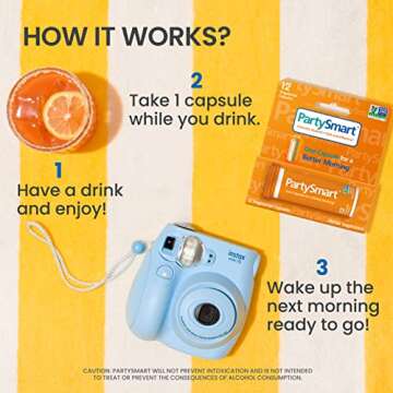 Himalaya PartySmart, One Capsule for a Better Morning, Plant-Based, Liver Support, Better Morning After Drinking, Clinically Studied, Non-GMO Project Verified, 12 Capsules