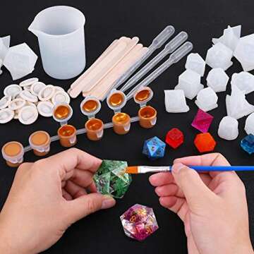 Resin Dice Molds Set for Creative Gaming Projects
