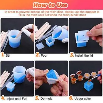 Resin Dice Molds Set for Creative Gaming Projects