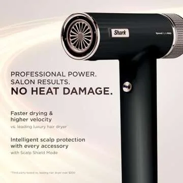 Shark SpeedStyle Pro Professional Performance High-Velocity Hair Dryer System with Scalp Shield and ...