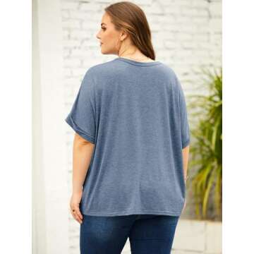 Womens Oversized Tshirts Short Sleeve Shirts Tops Summer Crew Neck Loose Casual Tee T-Shirt