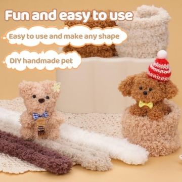 Zlulary Jumbo Coral Fleece Pipe Cleaners for DIY Crafts