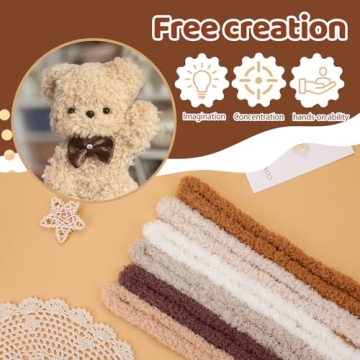 Zlulary Jumbo Coral Fleece Pipe Cleaners for DIY Crafts