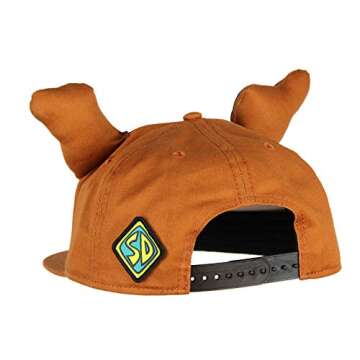 Scooby Doo Embroidered Adjustable Snapback Hat with 3D Ears for Adults