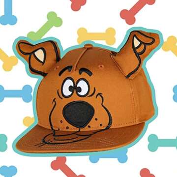 Scooby Doo Adjustable Snapback Hat with 3D Ears