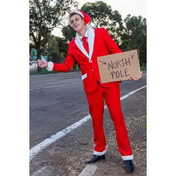 Tipsy Elves Santa Blazer with Tie for Men