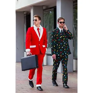 Tipsy Elves Santa Blazer with Tie for Men