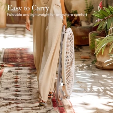 PASAMIC Boho Chair - Stylish Handmade Cotton Saucer Chair