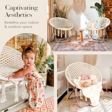 PASAMIC Boho Chair - Stylish Handmade Cotton Saucer Chair