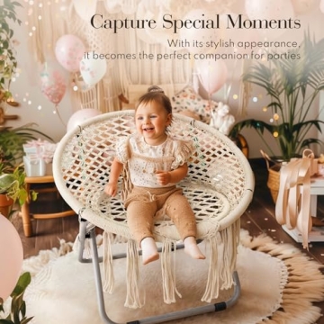 PASAMIC Boho Chair - Stylish Handmade Cotton Saucer Chair