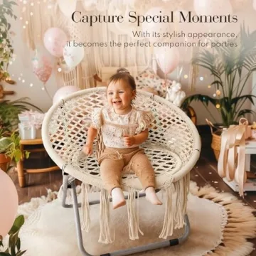 PASAMIC Boho Chair - Stylish Handmade Cotton Saucer Chair