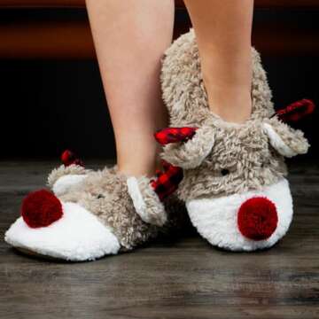 Cozylook Cute Animal Indoor Slippers for Women Kids Girls Boys, Fuzzy Bedroom Cartoon Slip On Shoes,...