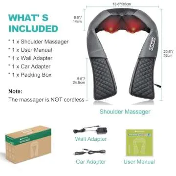 Medcursor Neck Massager, Portable Electric Shiatsu Back Massage Device with Heat, Deep Tissue 3D Kne...