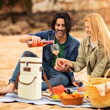 Tirrinia 2 Bottle Wine Tote - Leakproof & Insulated Carrier