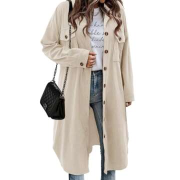 Chic Women's Corduroy Shirt Jacket for All Seasons