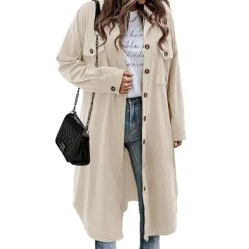 Chic Women's Corduroy Shirt Jacket for All Seasons