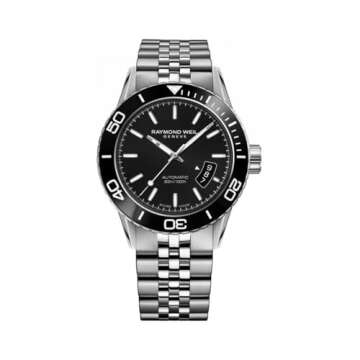 Raymond Weil Freelancer Men's Automatic Stainless Steel Watch with Black Dial