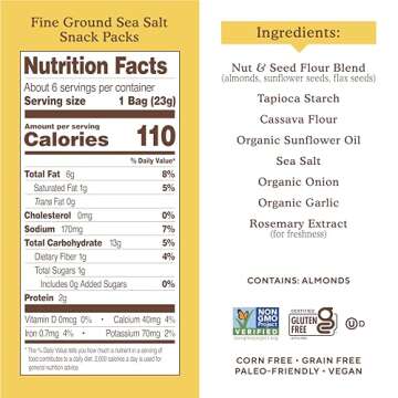 Simple Mills Almond Flour Crackers, Snacks Variety Pack (Fine Ground Sea Salt and Farmhouse Cheddar) - Gluten Free, Healthy Snacks, Plant Based, 4.9 Ounce (Pack of 3)