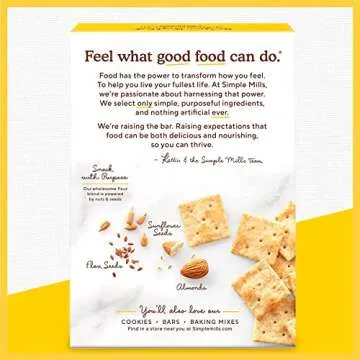 Simple Mills Almond Flour Crackers, Snacks Variety Pack (Fine Ground Sea Salt and Farmhouse Cheddar) - Gluten Free, Healthy Snacks, Plant Based, 4.9 Ounce (Pack of 3)