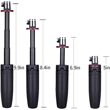 Extendable Selfie Stick for Action Camera - Lightweight Tripod