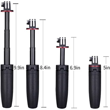 Extendable Selfie Stick for Action Camera - Lightweight Tripod