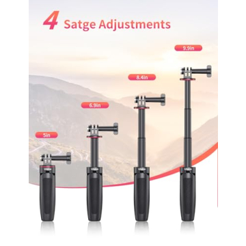 Extendable Selfie Stick for Action Camera - Lightweight Tripod