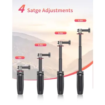 Extendable Selfie Stick for Action Camera - Lightweight Tripod