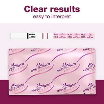 Easy@Home Pregnancy Test Strips Kit: 40 Pack HCG Test Strips - Early Detection Home Bulk Pregnancy T...