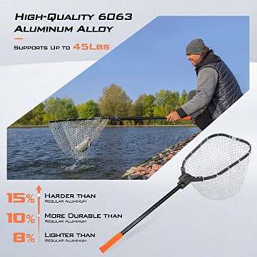 KastKing Brutus Fishing Net Combo, Foldable Extendable Fish Landing Net, Lightweight & Portable Fish...