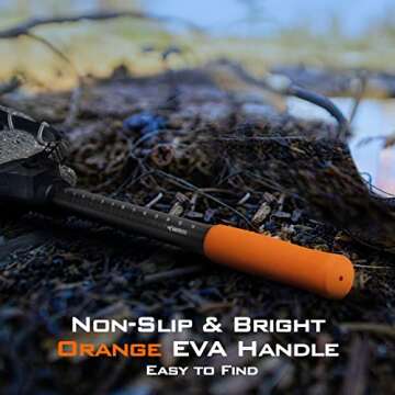 KastKing Brutus Fishing Net Combo, Foldable Extendable Fish Landing Net, Lightweight & Portable Fishing Net with Fish Hook Remover and Fish Lip Gripper, SIL-M