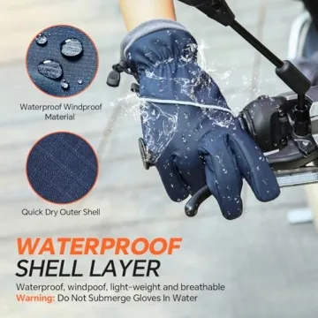 Rsebly Winter Gloves Waterproof Windproof for All