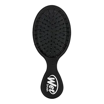 Wet Brush Detangling Brush, Mini Detangler Brush (Black) - Wet & Dry Tangle-Free Hair Brush for Women & Men - No Tangle Soft & Flexible Bristles for Straight, Curly, & Thick Hair