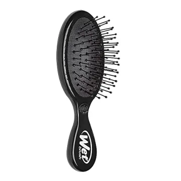 Wet Brush Detangling Brush, Mini Detangler Brush (Black) - Wet & Dry Tangle-Free Hair Brush for Women & Men - No Tangle Soft & Flexible Bristles for Straight, Curly, & Thick Hair