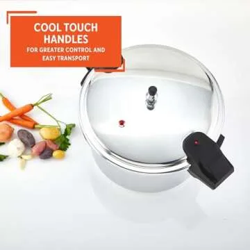 IMUSA USA 16Qt Jumbo Pressure Cooker - Silver Style