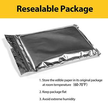 CRANBOLY 25 pcs Edible Paper 11.7" x 8.3" A4 Frosting Sheets Icing Sheets Edible Paper for Cakes Pri...