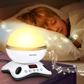 Moredig Kids Night Light Projector 18 Modes 12 Music