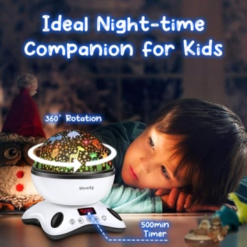 Moredig Kids Night Light Projector 18 Modes 12 Music