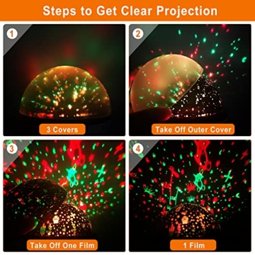 Moredig Kids Night Light Projector 18 Modes 12 Music