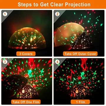 Moredig Kids Night Light Projector 18 Modes 12 Music