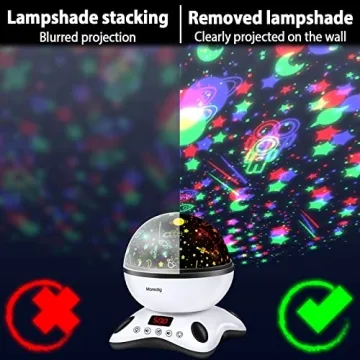 Moredig Kids Night Light Projector 18 Modes 12 Music