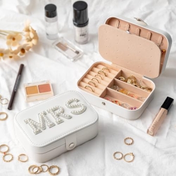 Belanttega MRS Travel Jewelry Box for Brides and Gifts