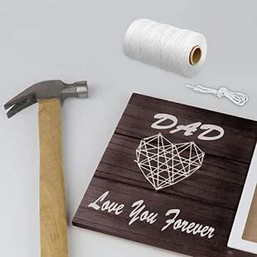 Yunfan Father Daughter Son Gifts - Dad Gifts from Daughter Son Heart String Picture Frames 4x6 Photo for Father's Day, Birthday, Christmas, Wedding-Dad Love You Forever