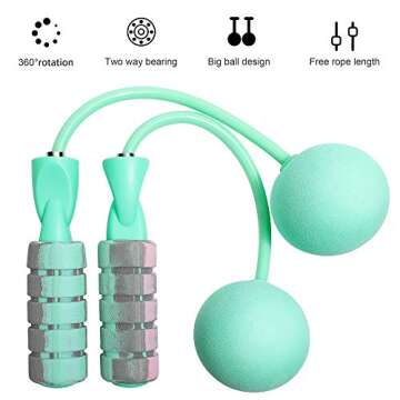 APLUGTEK Jump Rope, Training Ropeless Skipping Rope for Fitness, Adjustable Weighted Cordless Jump R...