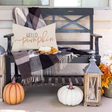 RABUSOFA Autumn Pumpkin Decorative Throw Pillow Covers