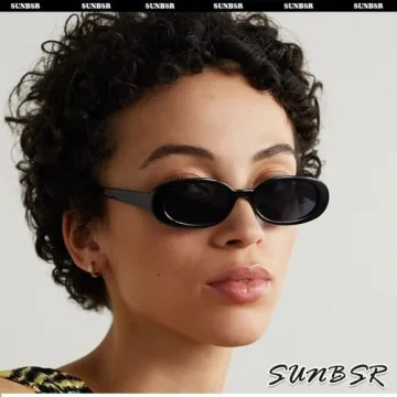 Trendy Retro Oval Sunglasses - Fashionable UV Protection