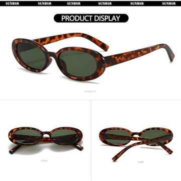 Trendy Retro Oval Sunglasses - Fashionable UV Protection