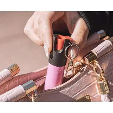 ARMADILLO DEFENSE Pepper Spray and Personal Alarm Key Chain Bundle (4 Pack) for Protection and Self Defense, Safeguard for Women and Men, Tear Gas and Panic Button (Pink)