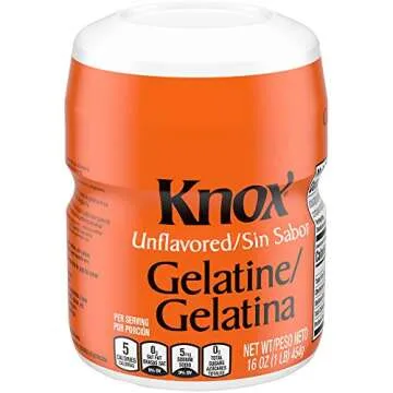 Knox Unflavored Gelatin - 1 lb SET OF 2 for Health & Baking