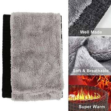 Lifwimner Winter Fleece Neck Warmer for Men and Women